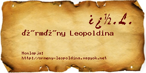Örmény Leopoldina névjegykártya